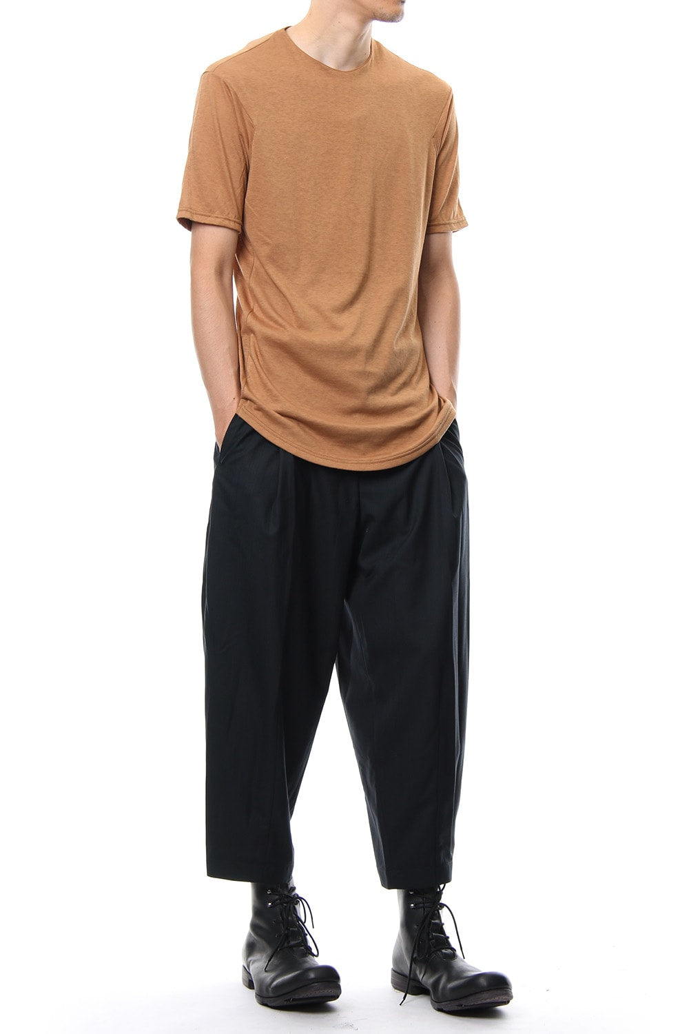 Short Sleeve Cotton Cashmere Fine Jersey