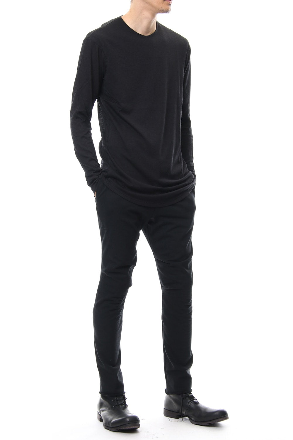 long Sleeve Cotton Cashmere Fine Jersey