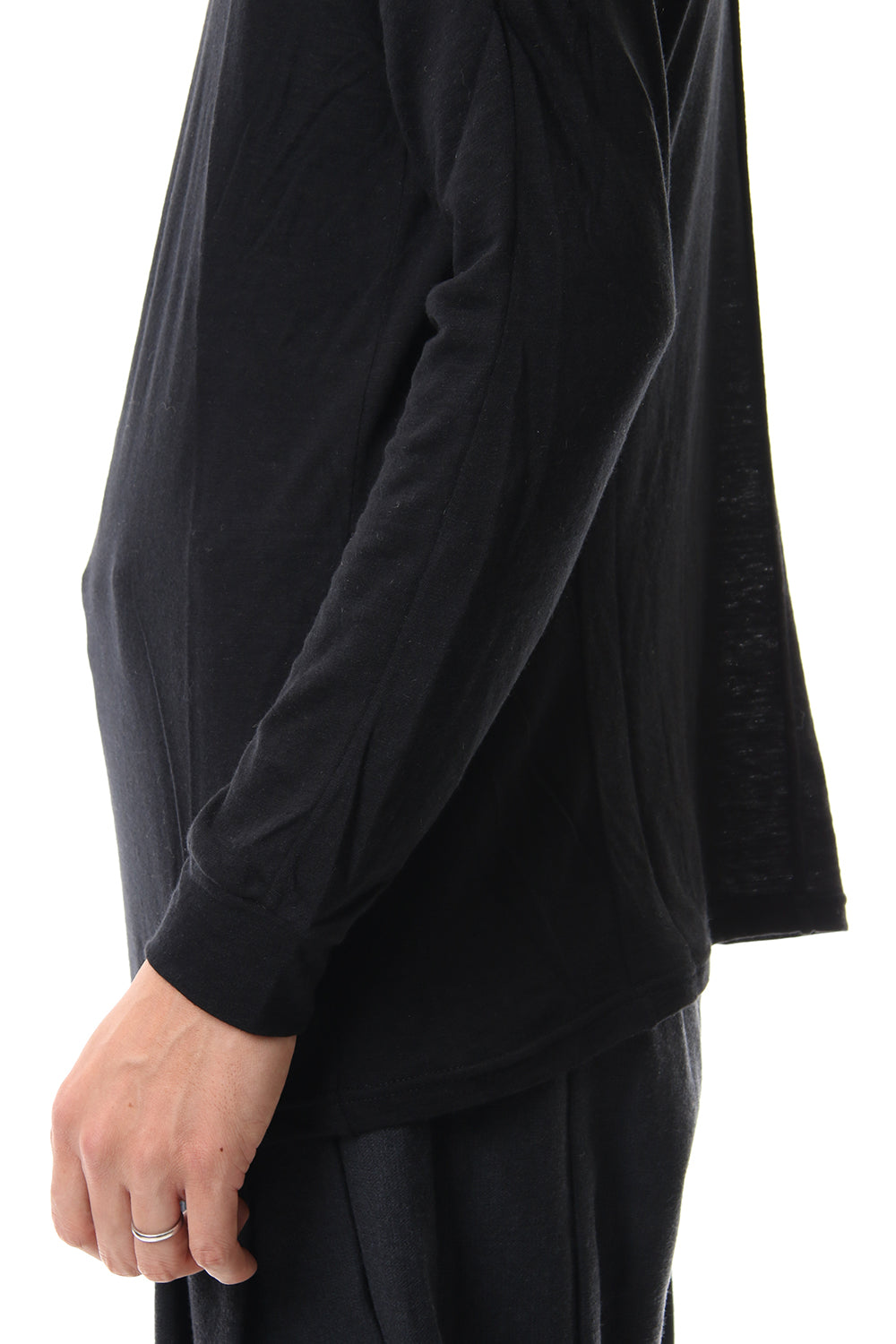 High neck  long sleave  cotton angora  jersey