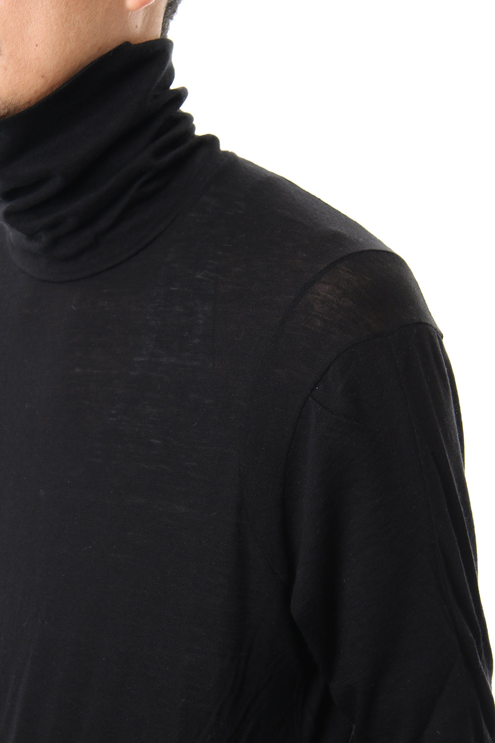 High neck  long sleave  cotton angora  jersey