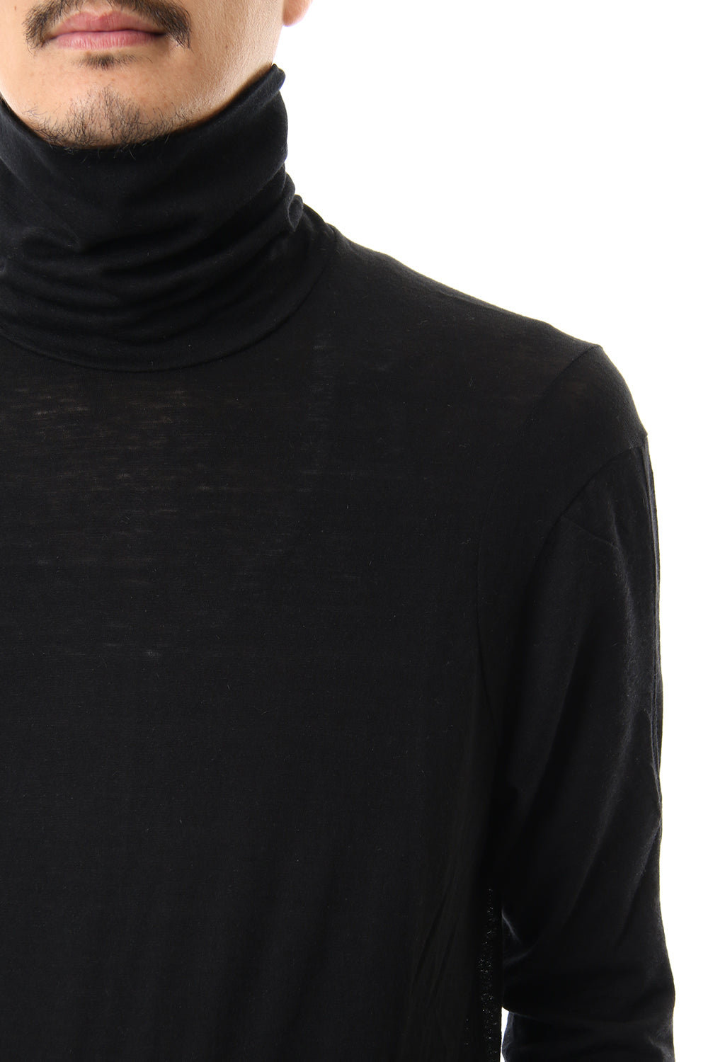 High neck  long sleave  cotton angora  jersey