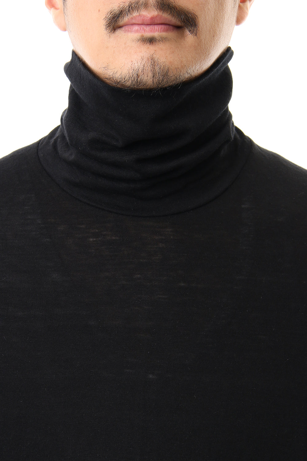 High neck  long sleave  cotton angora  jersey