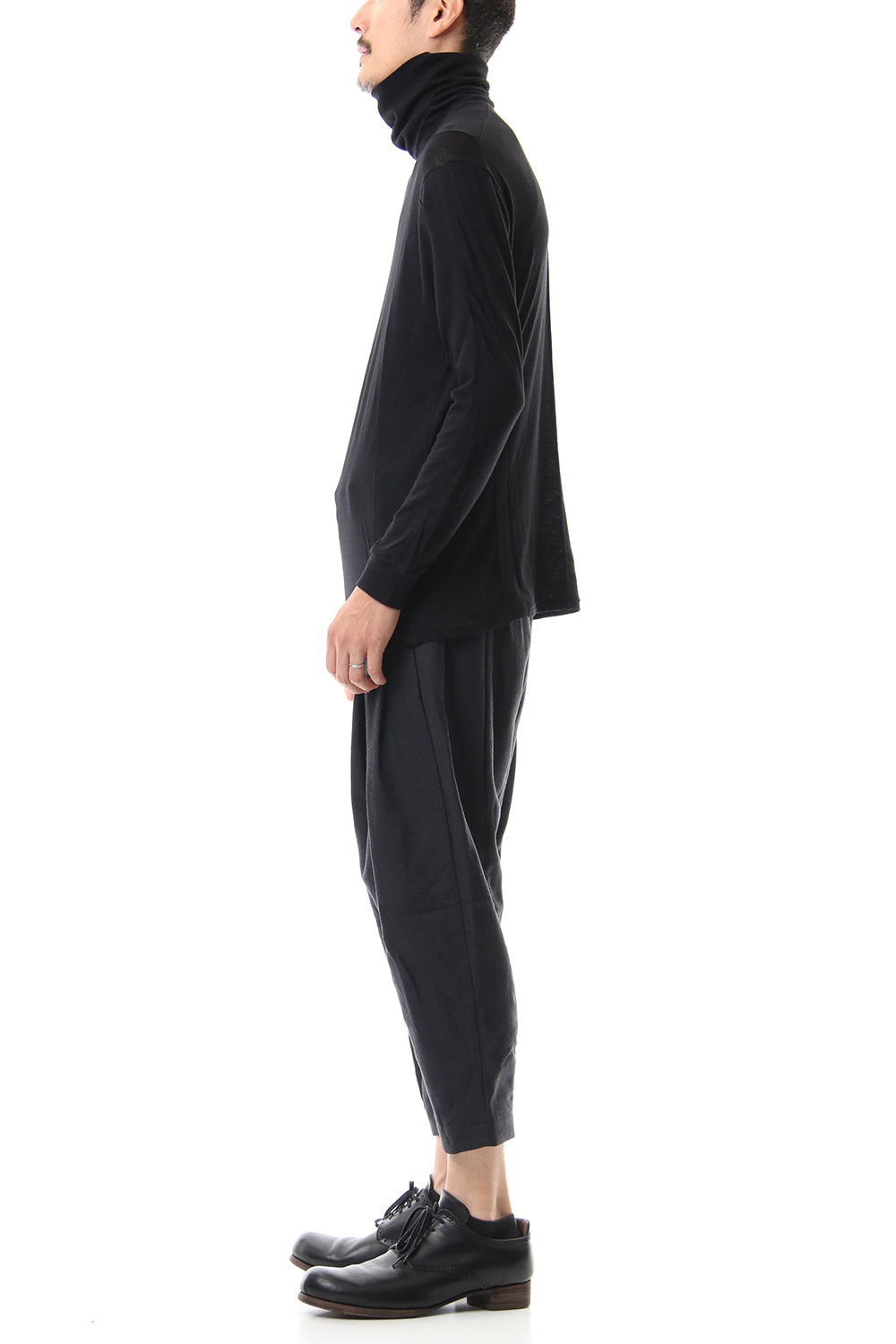 High neck  long sleave  cotton angora  jersey