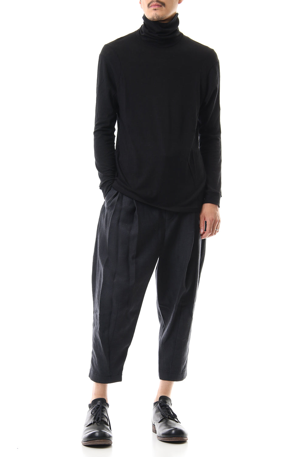 High neck  long sleave  cotton angora  jersey