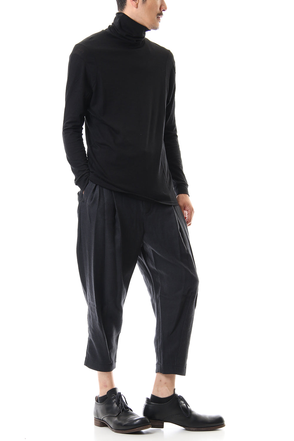 High neck  long sleave  cotton angora  jersey