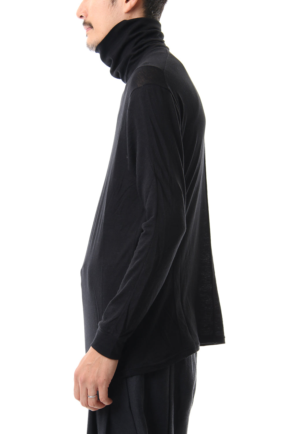 High neck  long sleave  cotton angora  jersey