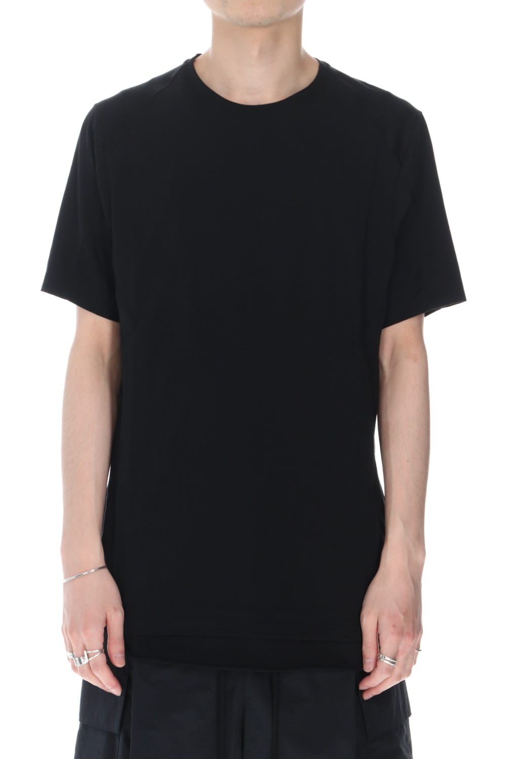 Short sleeve egyptian cotton jersey (SUVIN)  Black