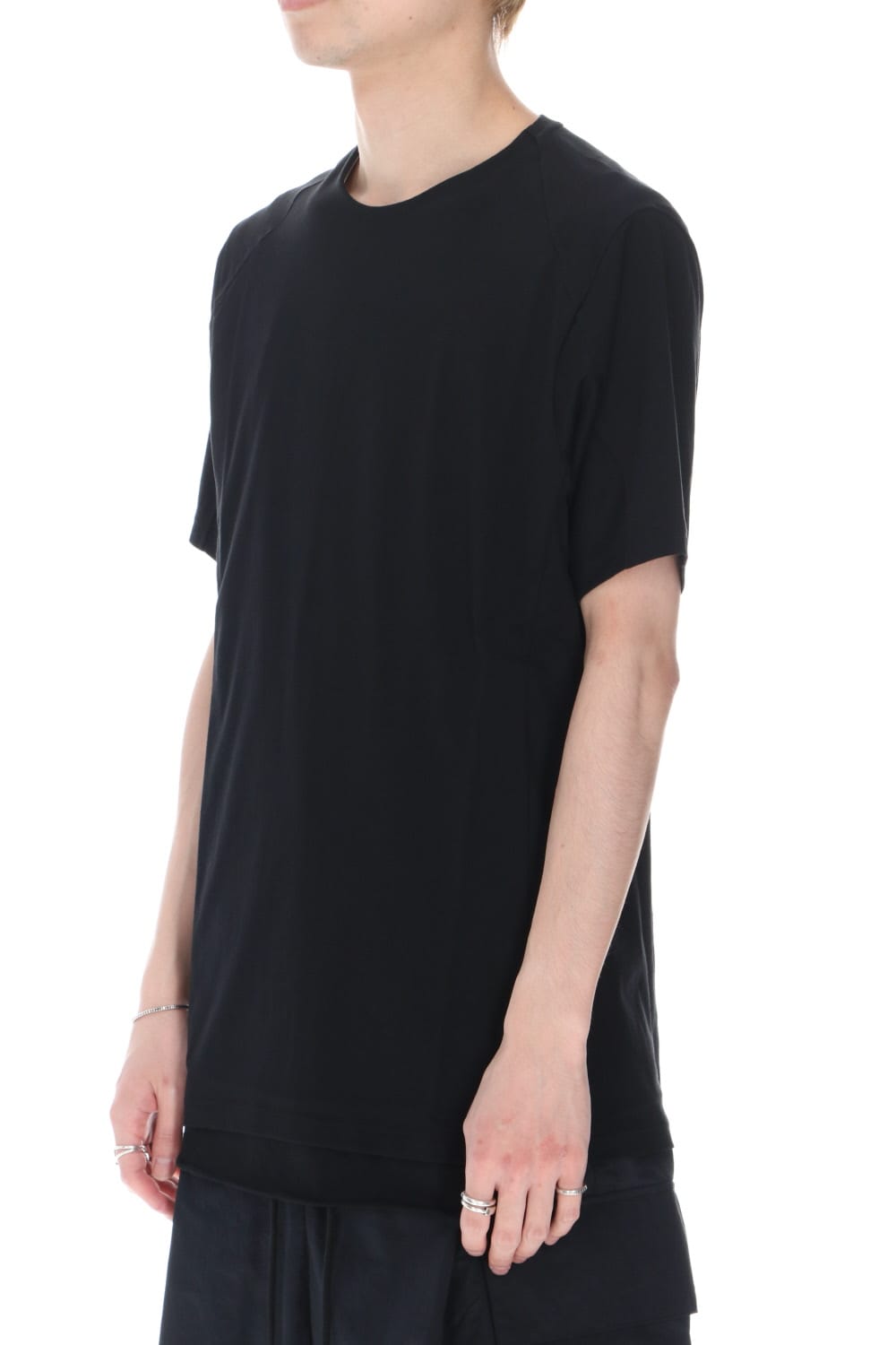 Short sleeve egyptian cotton jersey (SUVIN)  Black