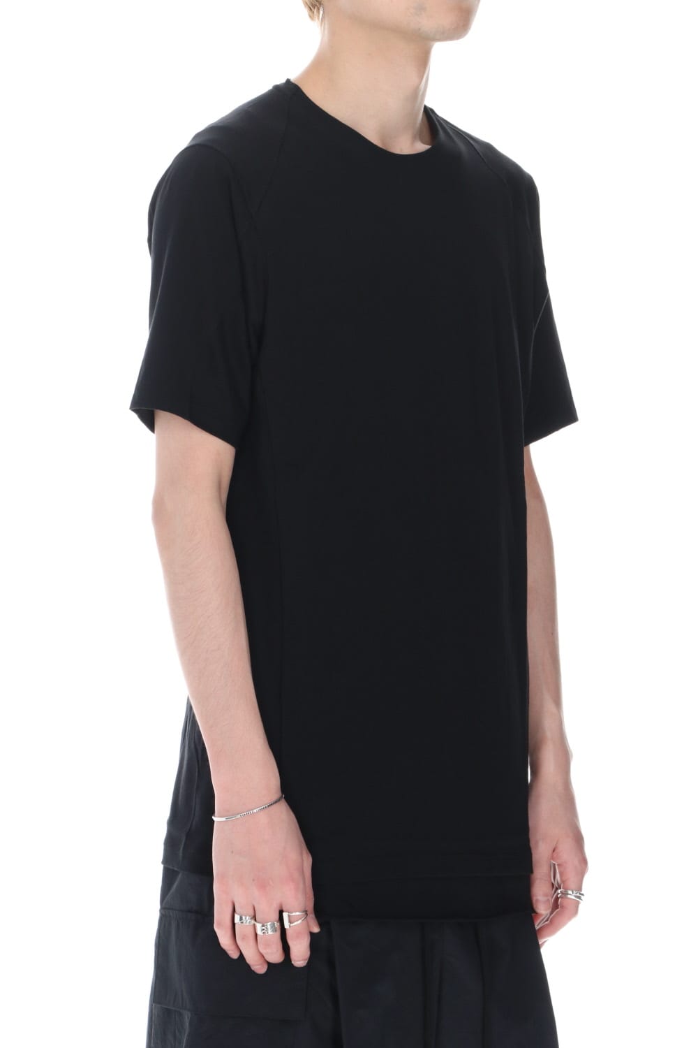 Short sleeve egyptian cotton jersey (SUVIN)  Black