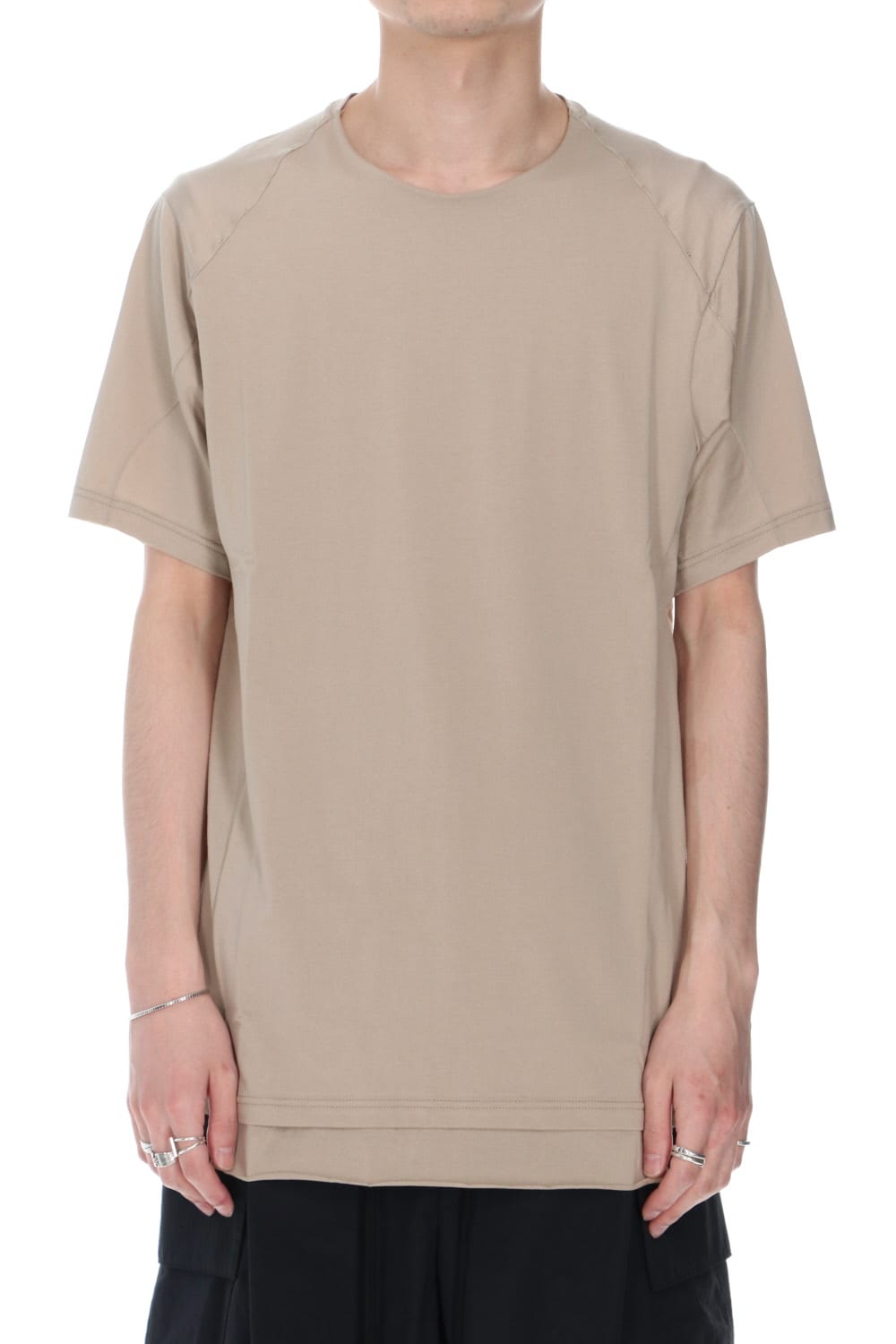 Short sleeve egyptian cotton jersey (SUVIN) Light Beige