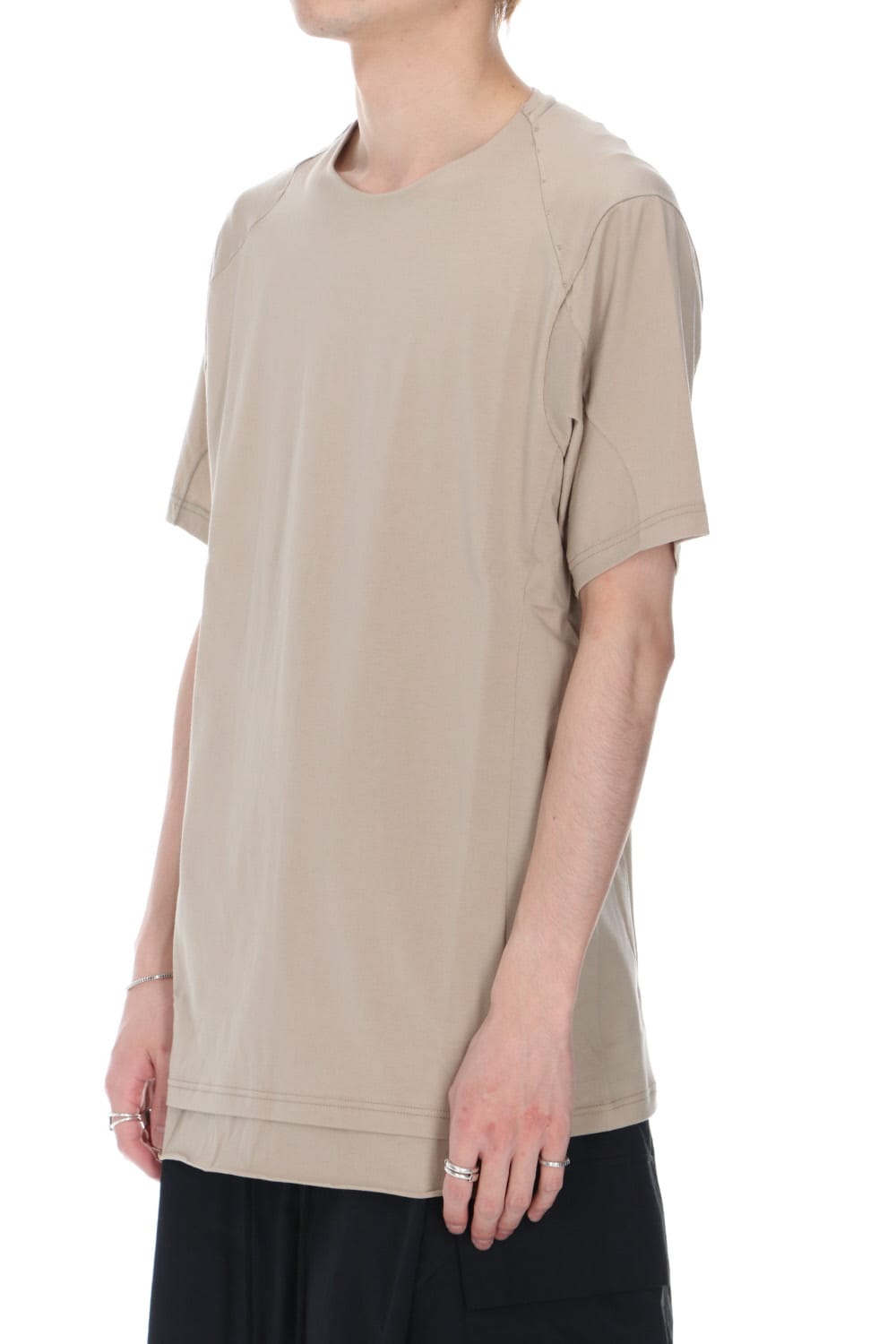 Short sleeve egyptian cotton jersey (SUVIN) Light Beige