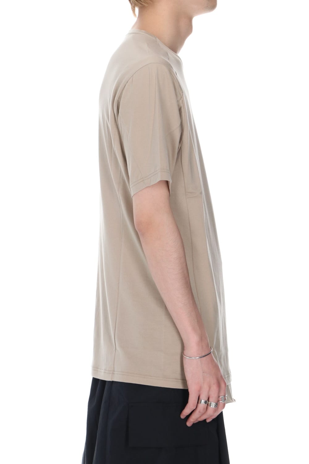 Short sleeve egyptian cotton jersey (SUVIN) Light Beige