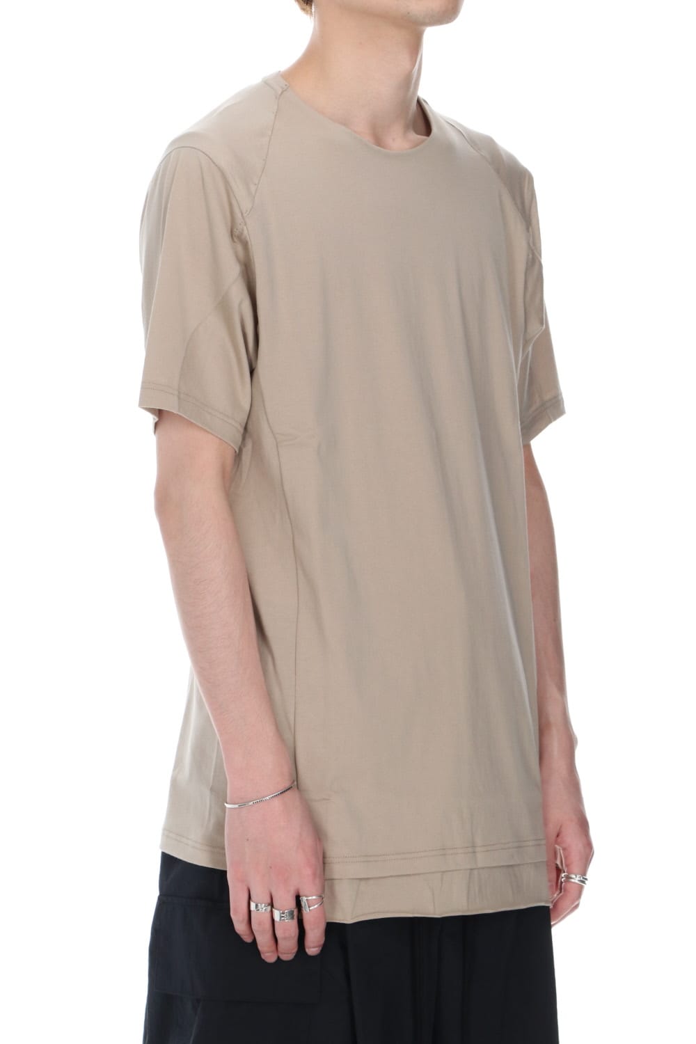 Short sleeve egyptian cotton jersey (SUVIN) Light Beige