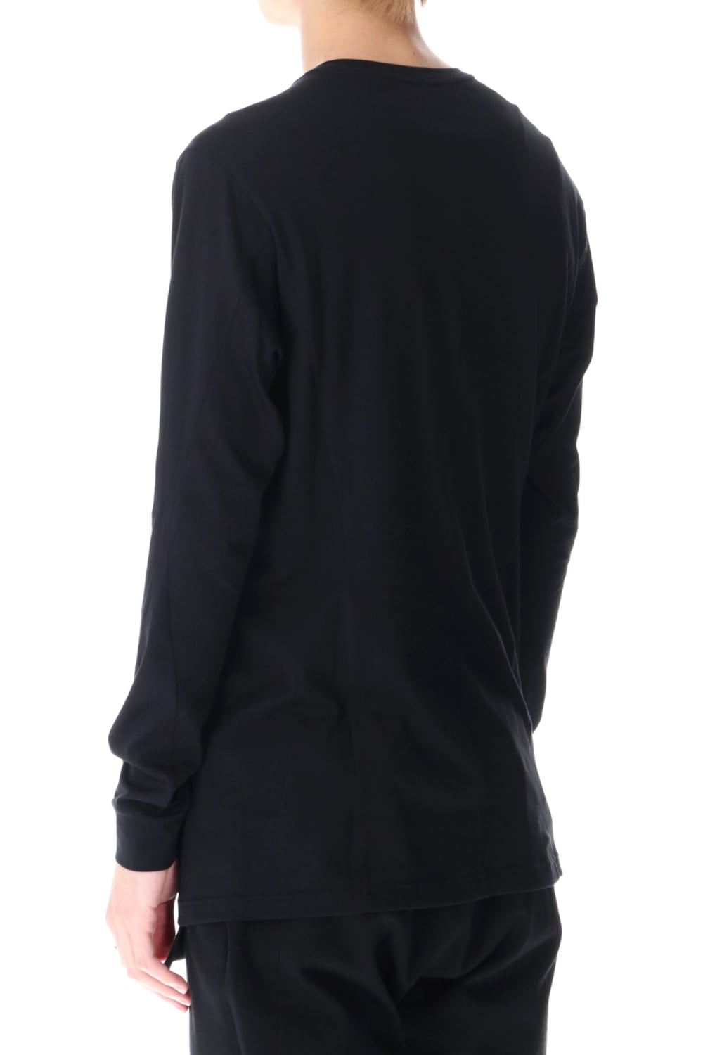 ロングスリーブ エジプシャン コットン ジャージー (SUVIN) ブラック