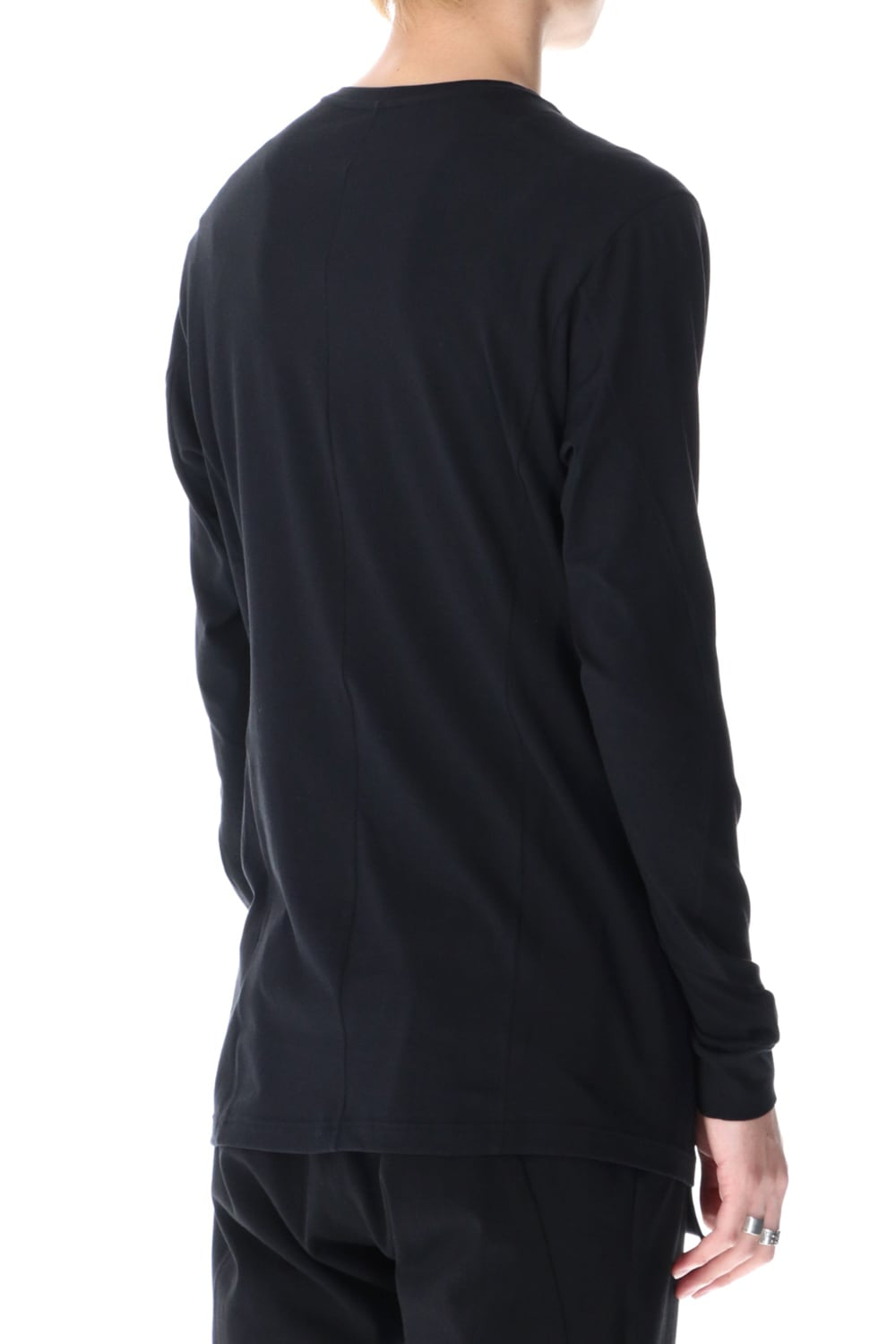 ロングスリーブ エジプシャン コットン ジャージー (SUVIN) ブラック