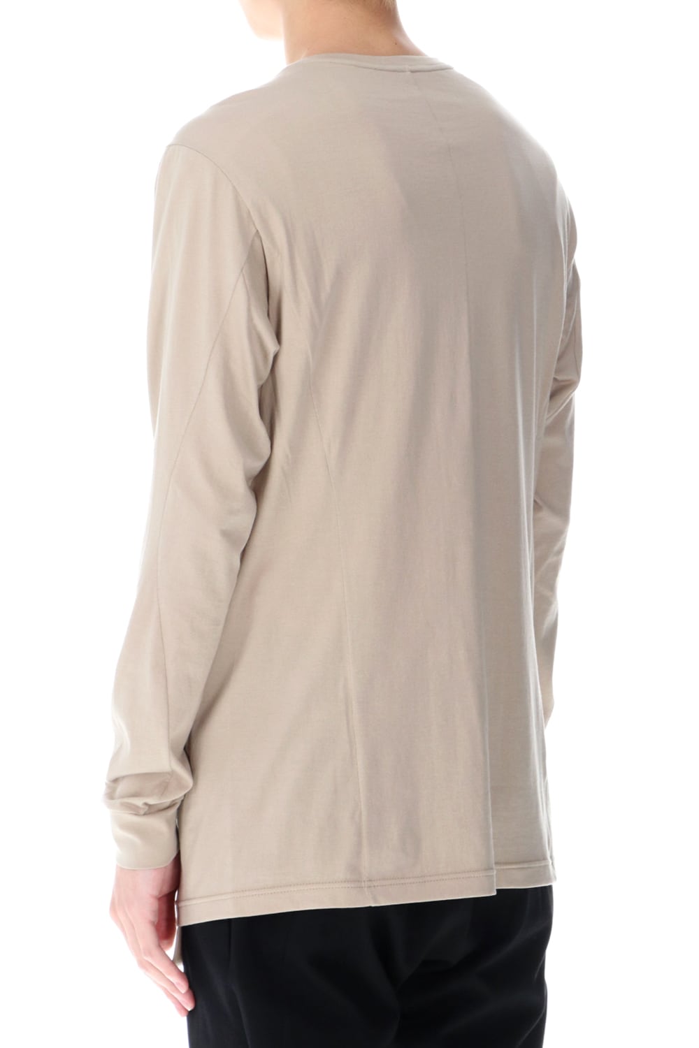 ロングスリーブ エジプシャン コットン ジャージー (SUVIN) ライトベージュ