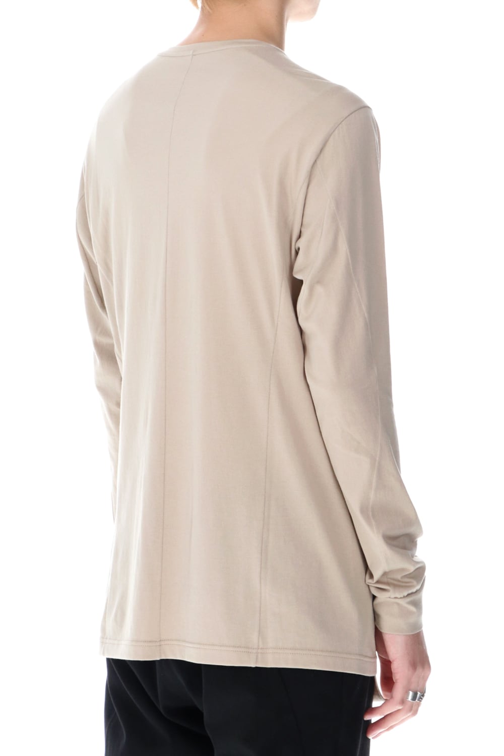 ロングスリーブ エジプシャン コットン ジャージー (SUVIN) ライトベージュ