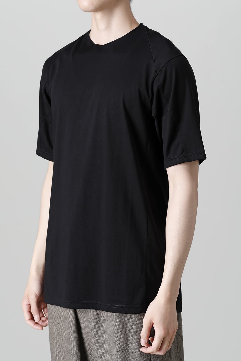 Short sleeve egyptian cotton jersey ( SUVIN )  Black