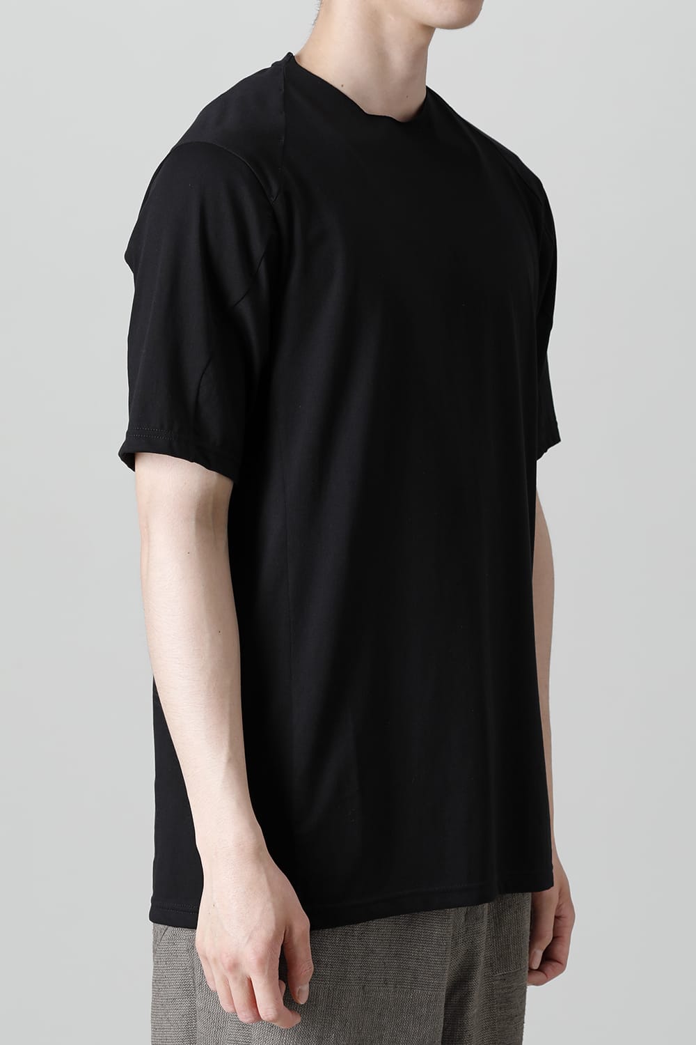 Short sleeve egyptian cotton jersey ( SUVIN )  Black