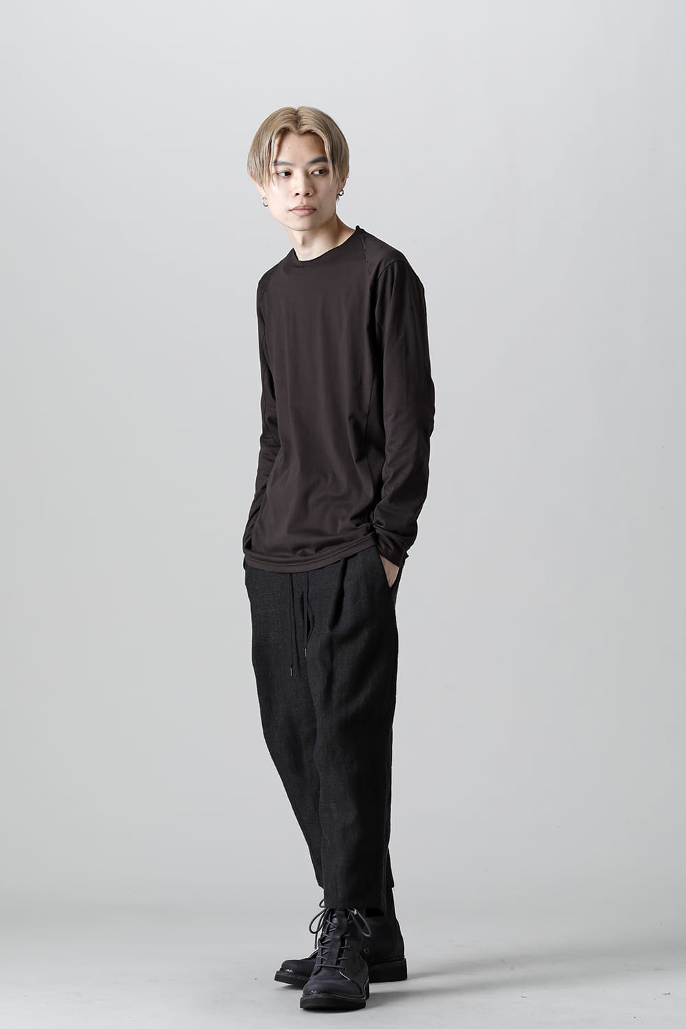 Long sleeve egyptian cotton jersey ( SUVIN )  Espresso