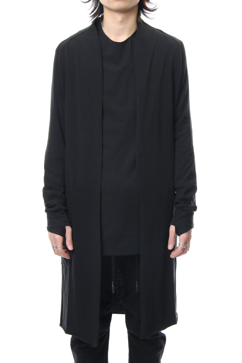 Long cardigan cotton canapa jersey