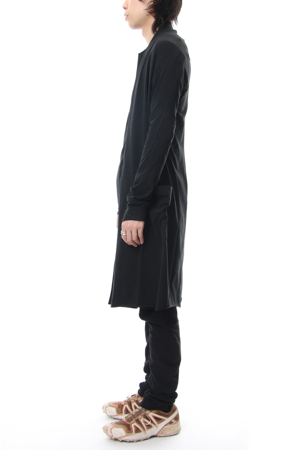 Long cardigan cotton canapa jersey