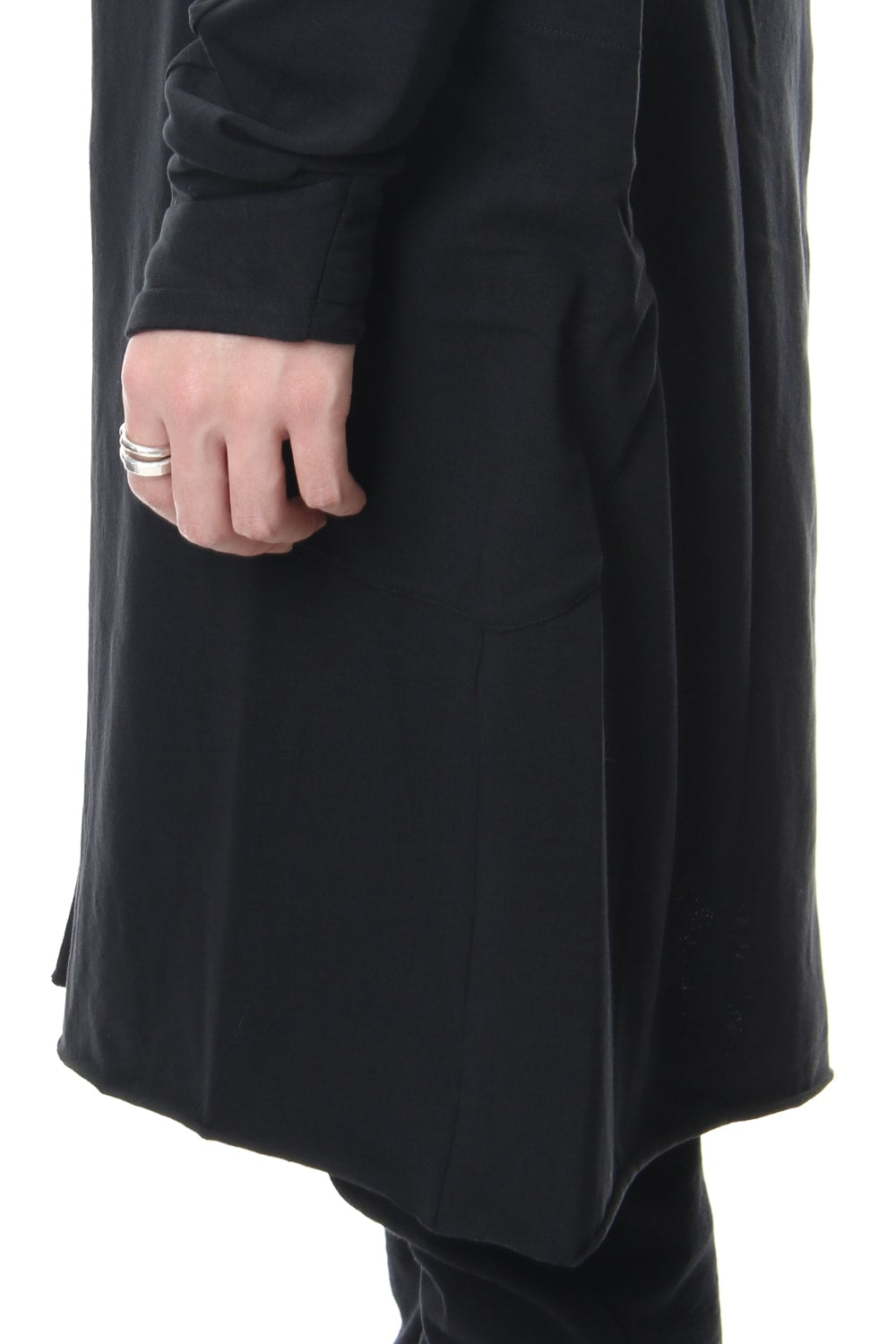 Long cardigan cotton canapa jersey