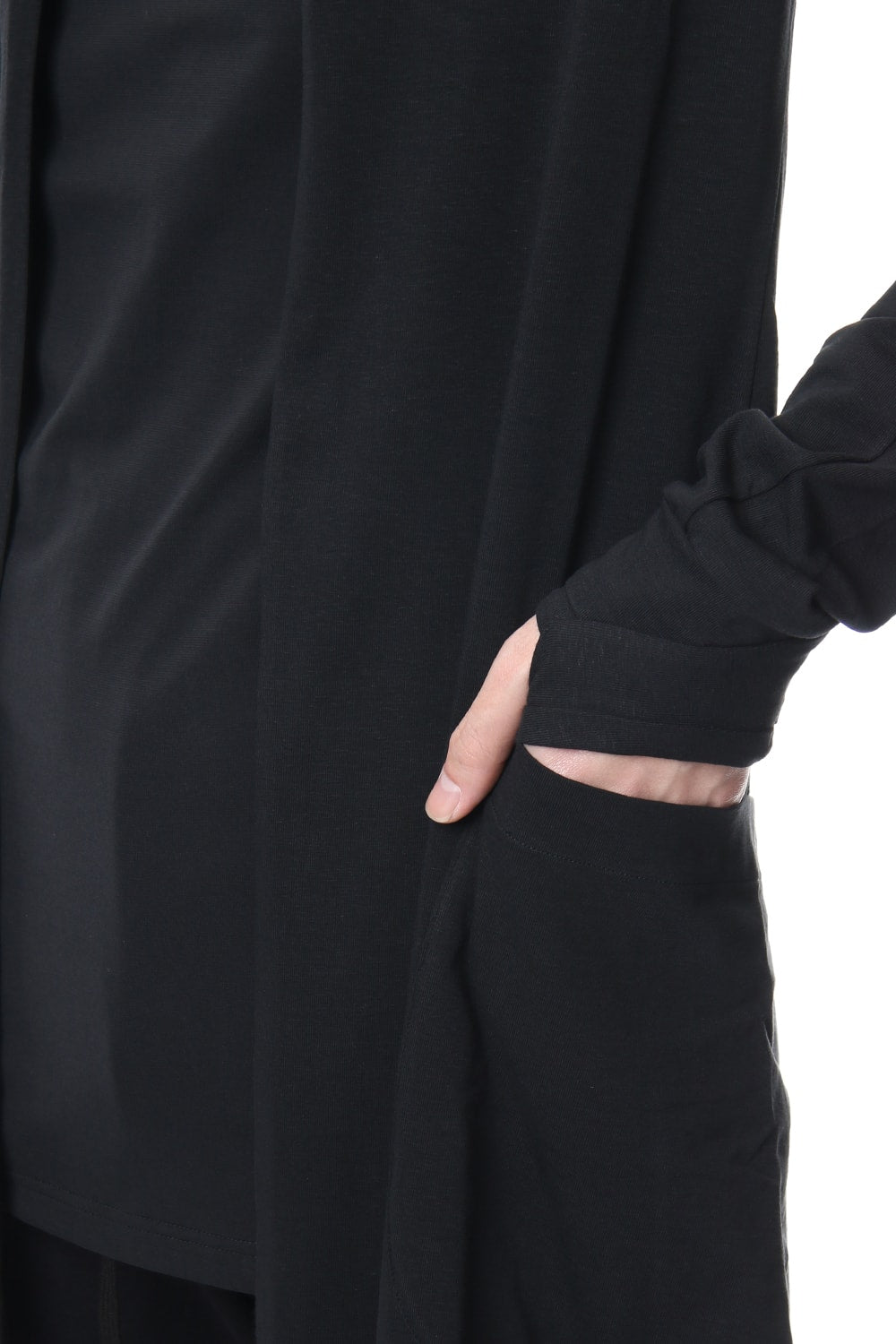 Long cardigan cotton canapa jersey