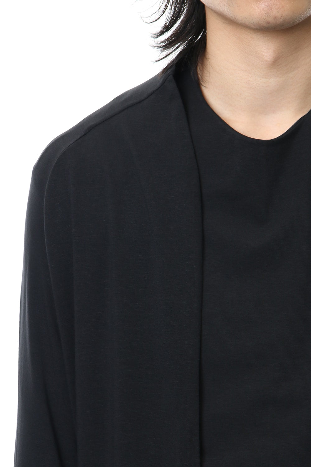 Long cardigan cotton canapa jersey