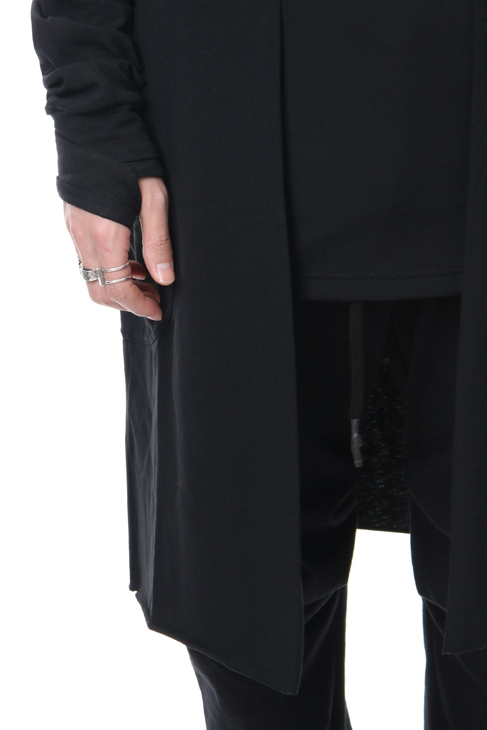 Long cardigan cotton canapa jersey