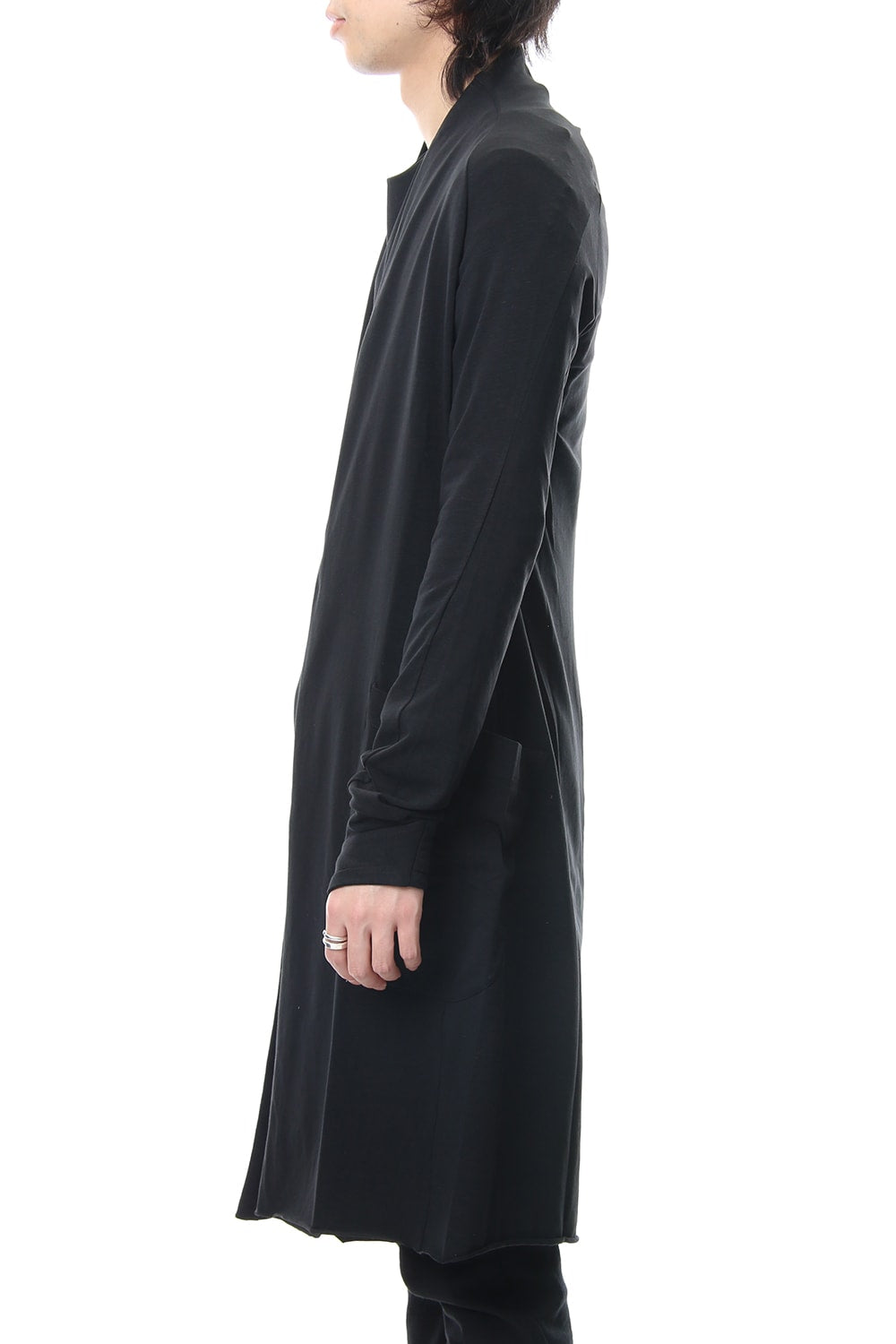 Long cardigan cotton canapa jersey