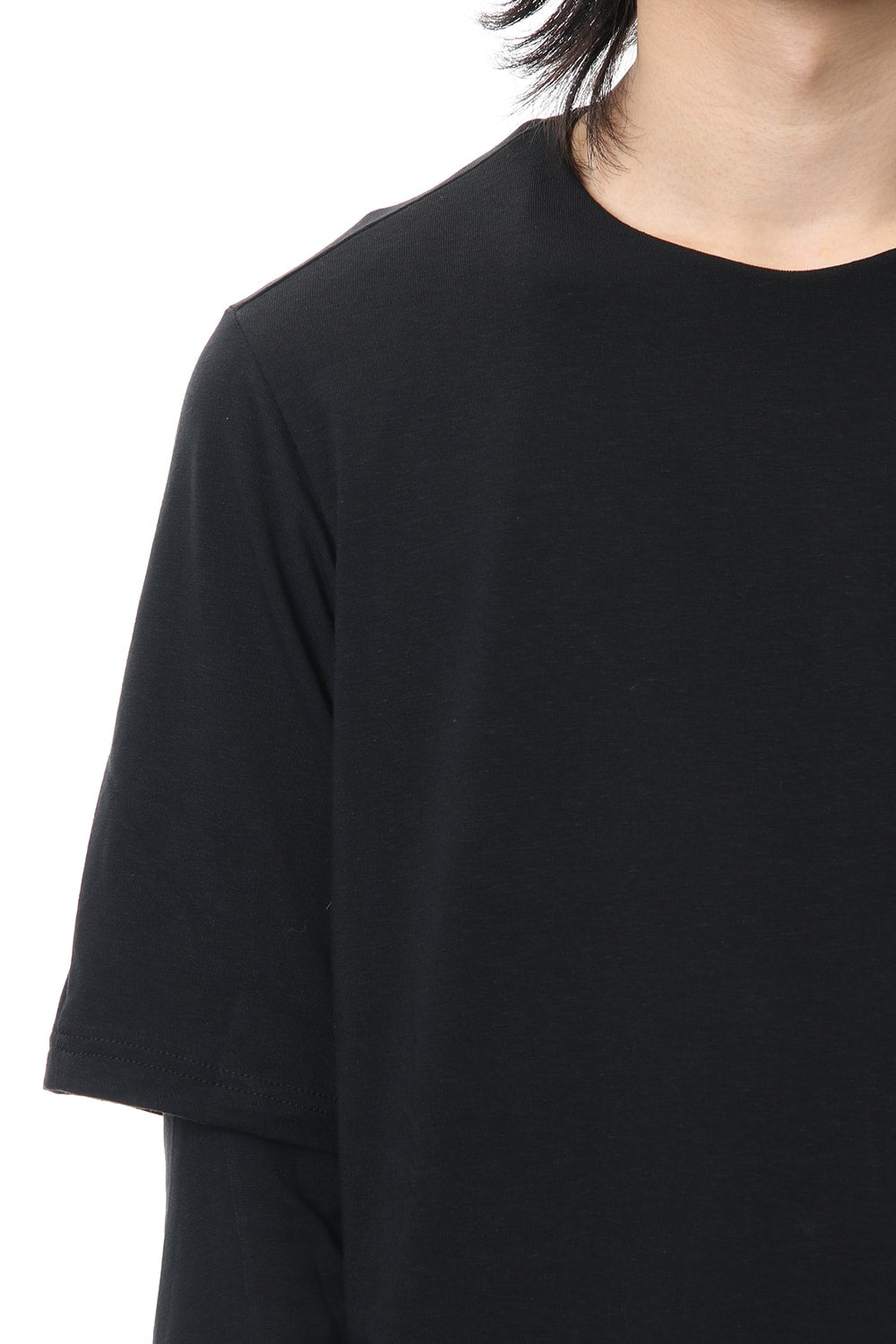 Long sleeve layerd type cotton canapa jersey