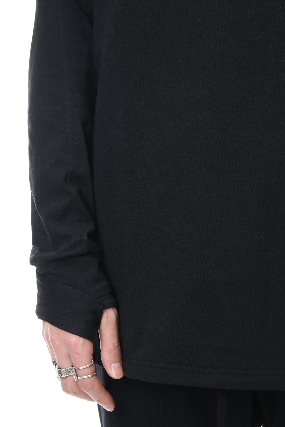 Long sleeve layerd type cotton canapa jersey