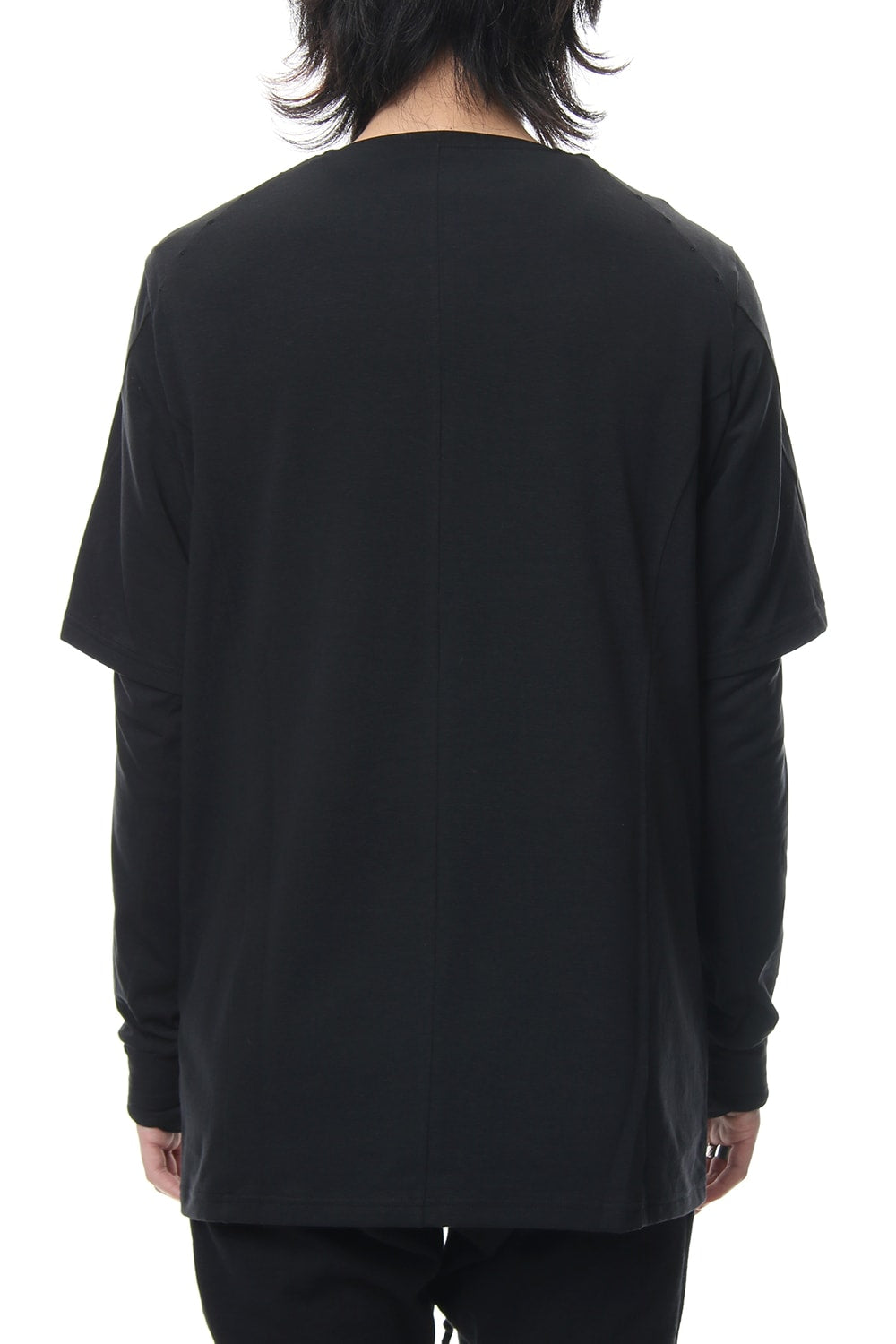 Long sleeve layerd type cotton canapa jersey