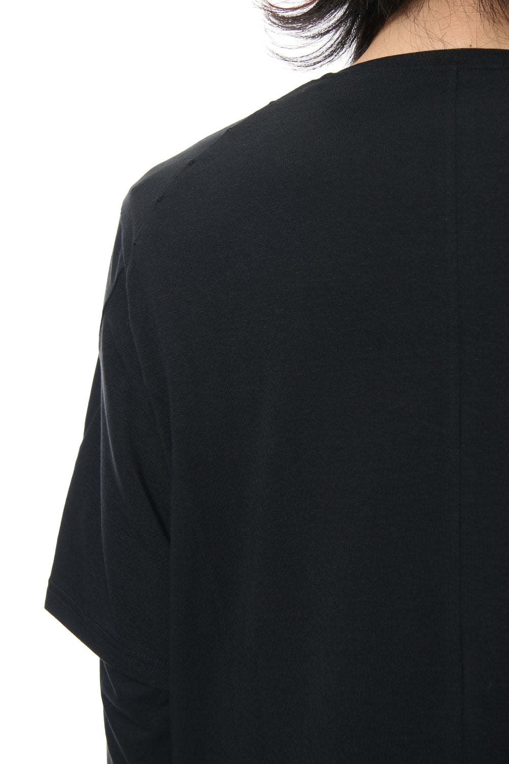 Long sleeve layerd type cotton canapa jersey