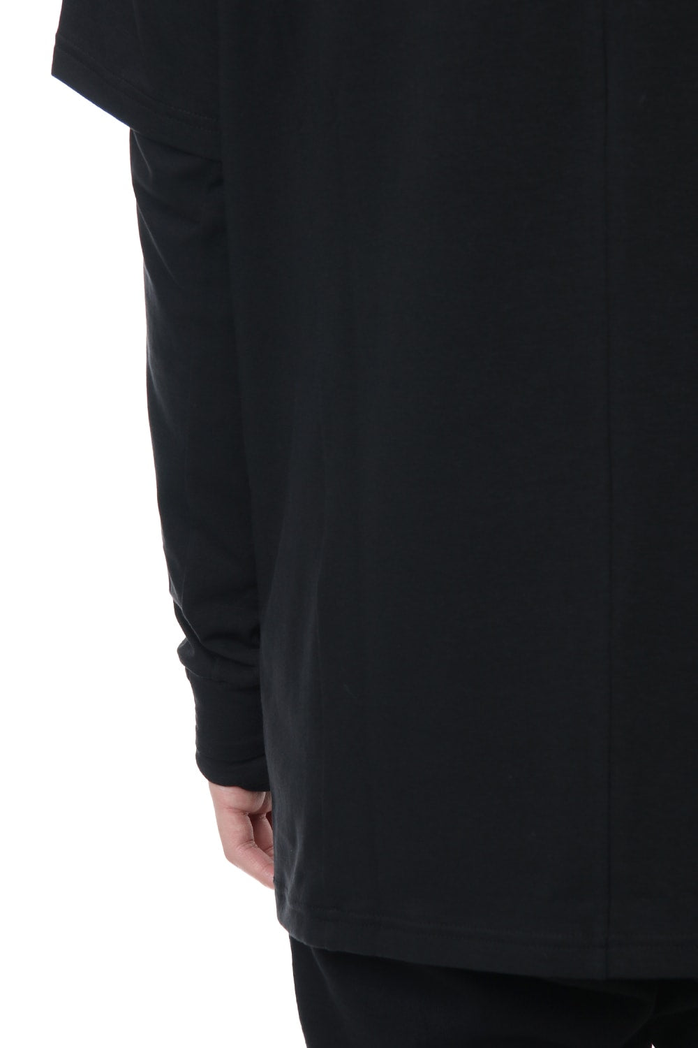 Long sleeve layerd type cotton canapa jersey