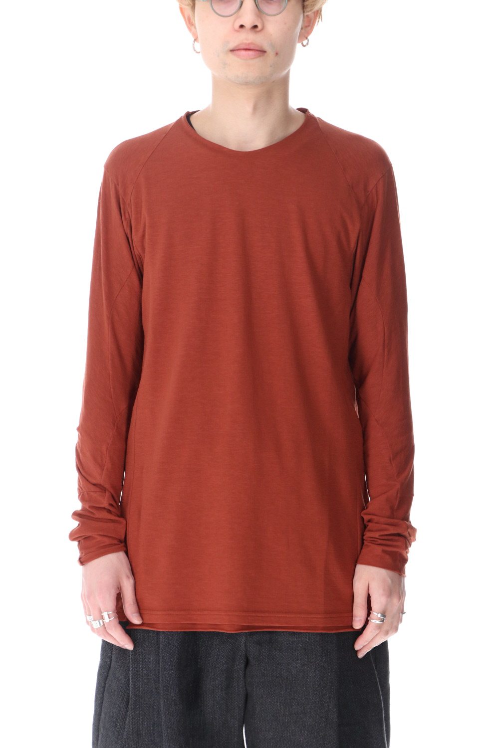 ロング スリーブ ライト ジャージー ダークオレンジ