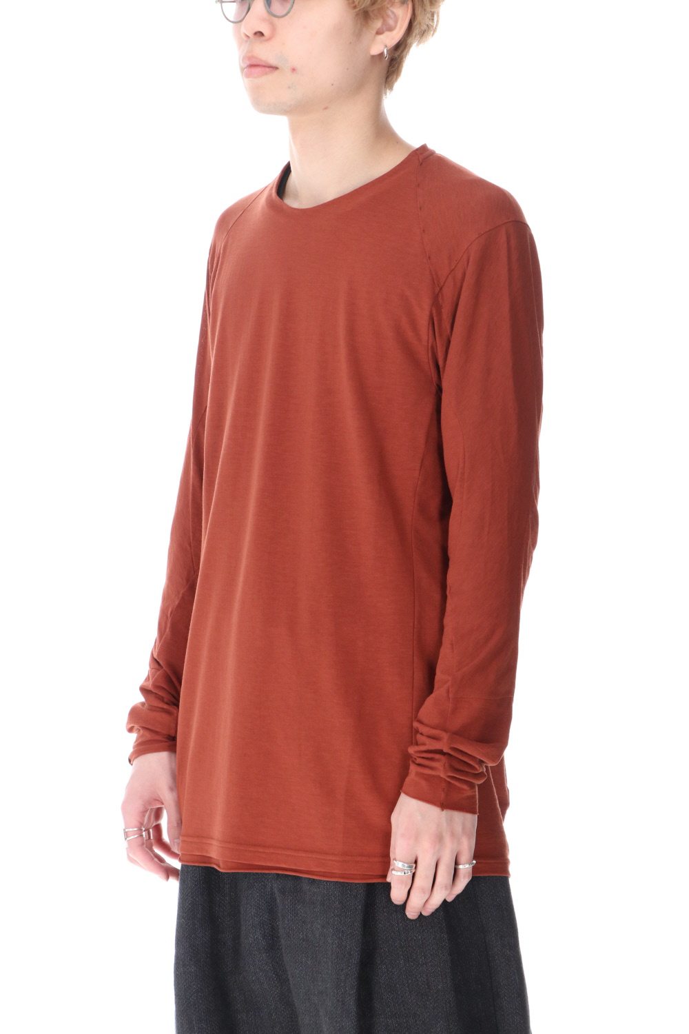 ロング スリーブ ライト ジャージー ダークオレンジ