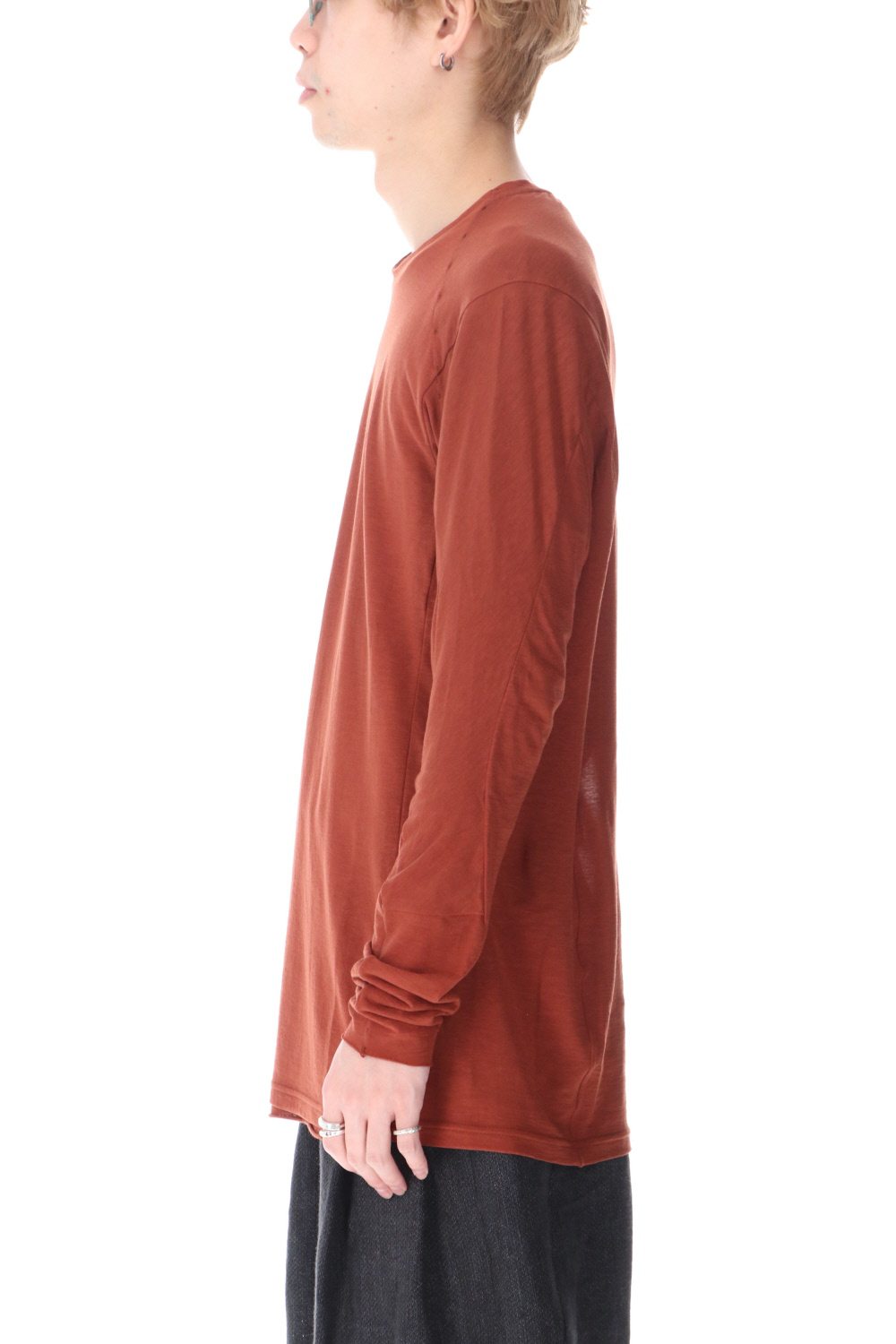 ロング スリーブ ライト ジャージー ダークオレンジ