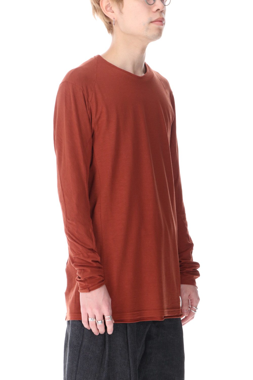ロング スリーブ ライト ジャージー ダークオレンジ