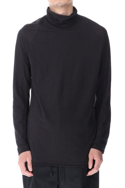 High neck long sleeve light jersey Charcoal