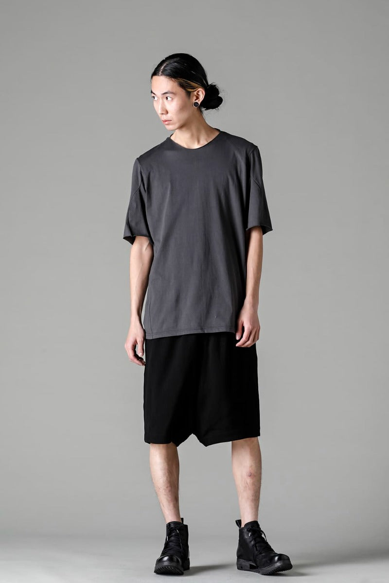 Crew Neck Half sleeve suvin cotton jersey Charcoal