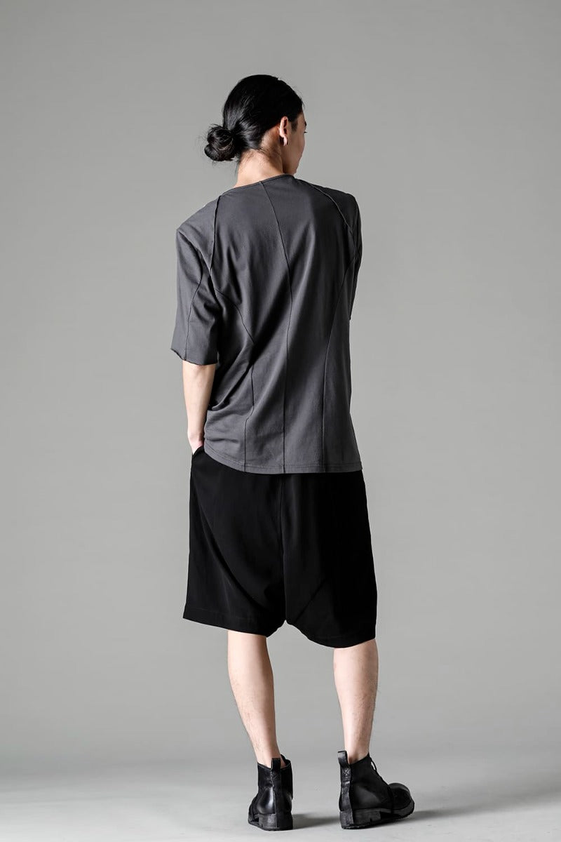 Crew Neck Half sleeve suvin cotton jersey Charcoal