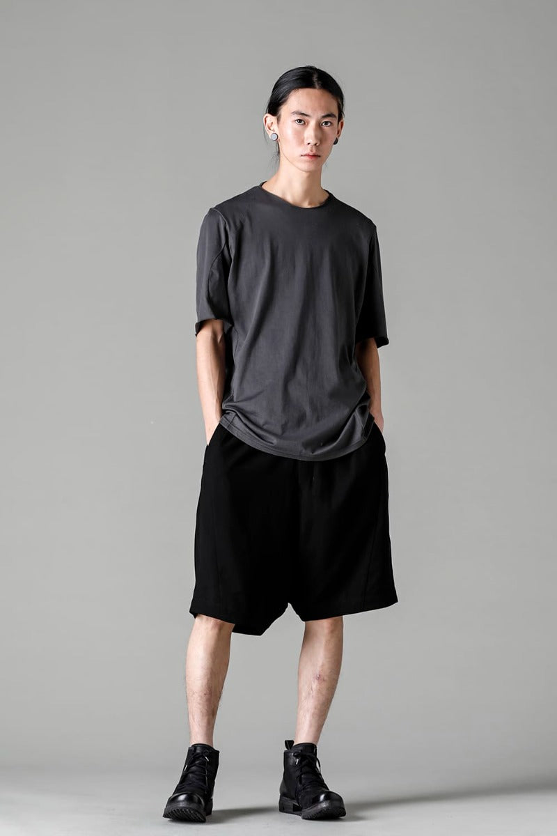 Crew Neck Half sleeve suvin cotton jersey Charcoal