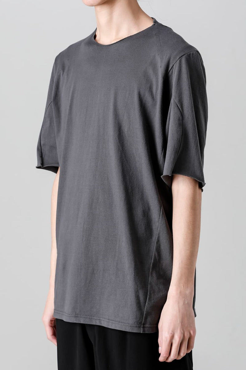 Crew Neck Half sleeve suvin cotton jersey Charcoal