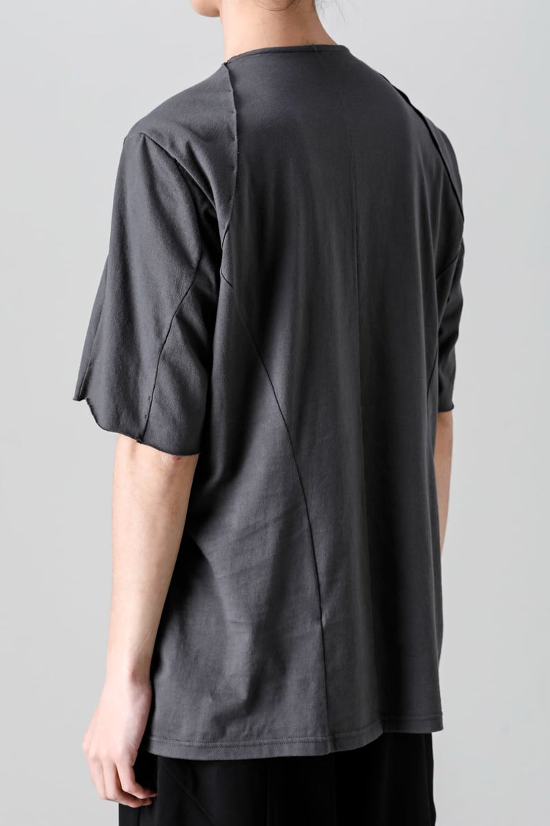 Crew Neck Half sleeve suvin cotton jersey Charcoal