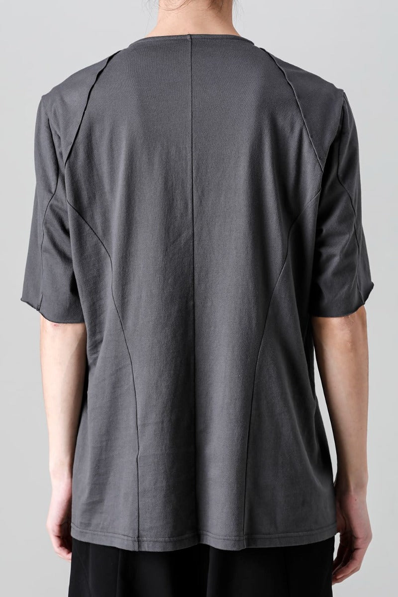 Crew Neck Half sleeve suvin cotton jersey Charcoal