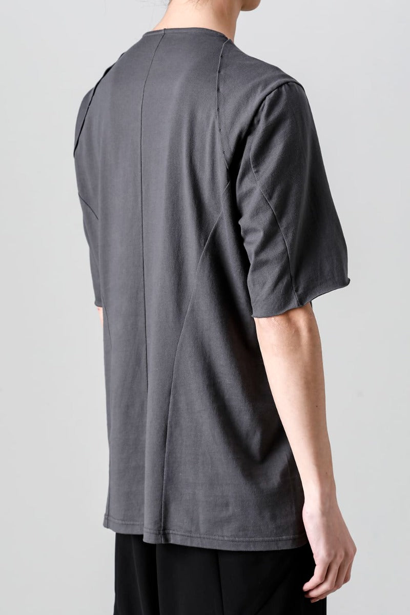 Crew Neck Half sleeve suvin cotton jersey Charcoal