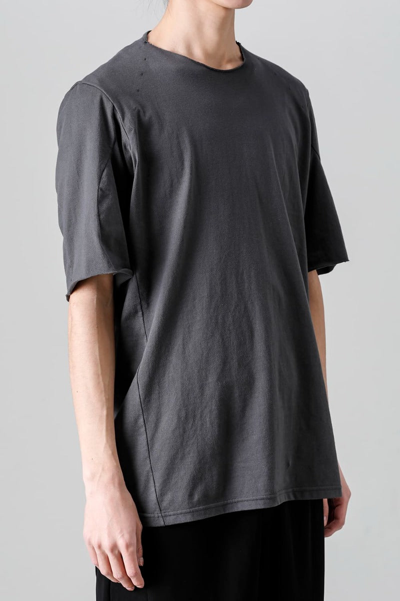 Crew Neck Half sleeve suvin cotton jersey Charcoal