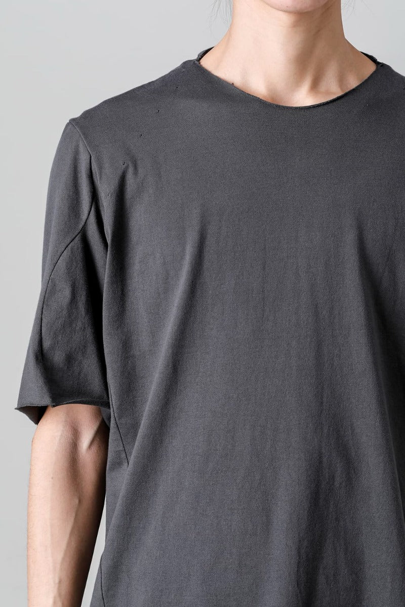 Crew Neck Half sleeve suvin cotton jersey Charcoal